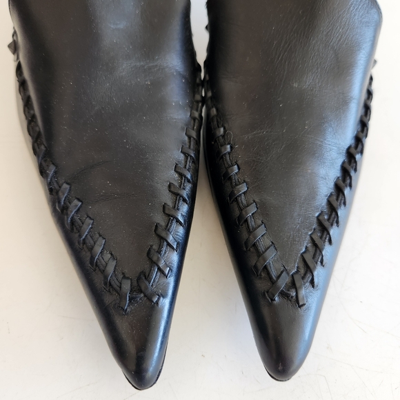 Kalliste Un dimanche à Venise Black Italian Leather Kitten Heel Pumps Sz 39/ 8US - Picture 3 of 16